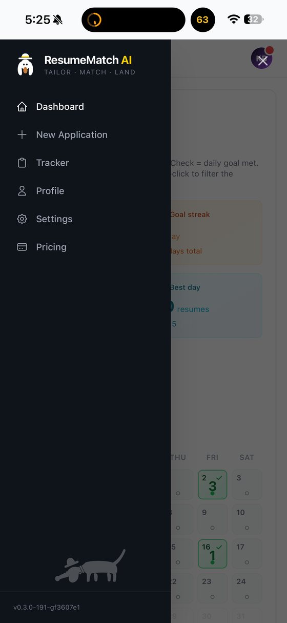 ResumeMatch AI screen