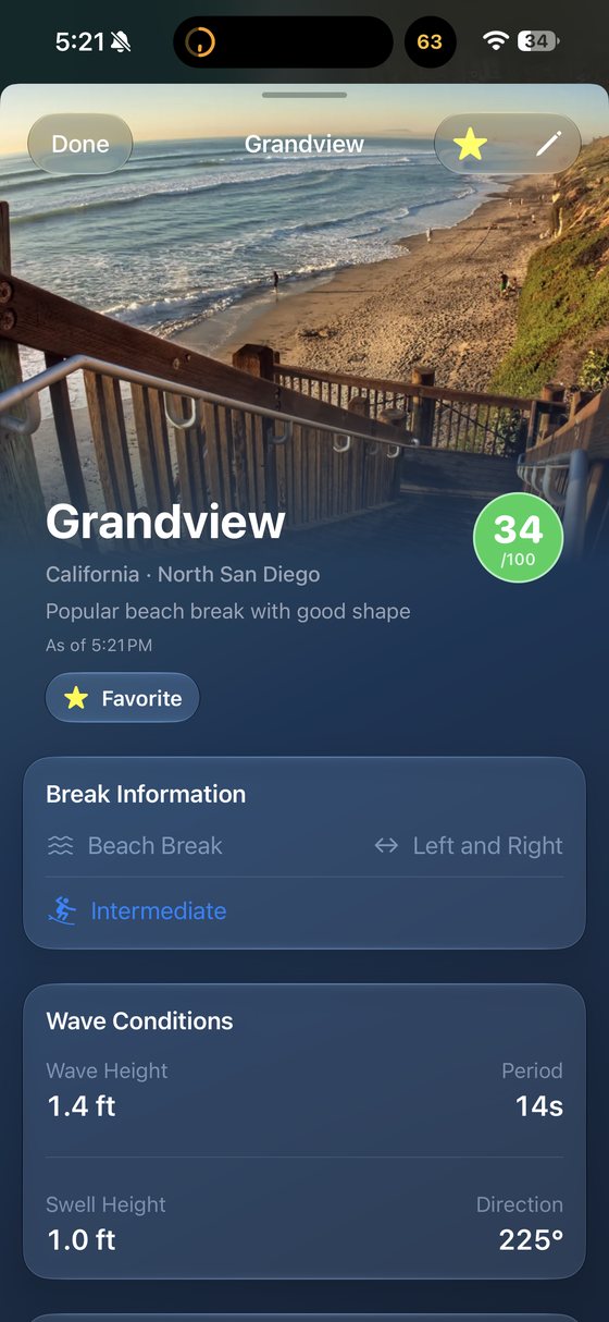 Surf Breaks screen